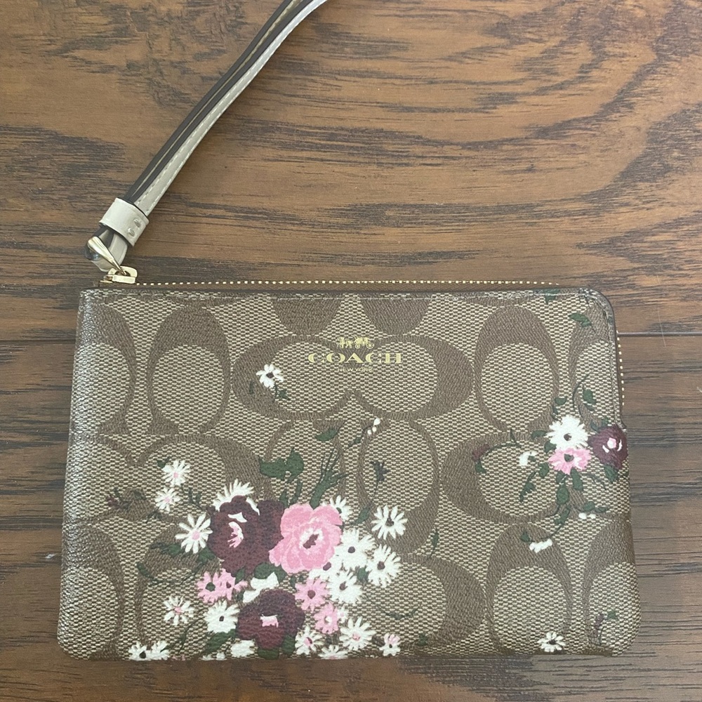 Coach Floral Wristlet